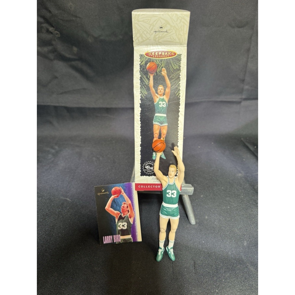 1996 Hallmark Keepsake Larry Bird Hoop Stars Series 2 Ornament with Card QXI5014